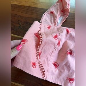 Crab print crop top tank